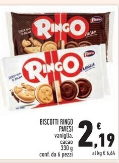 Conad City Pavesi biscotti ringo offerta