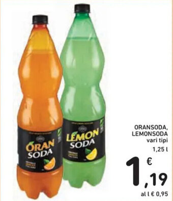 Spazio Conad ORANSODA, LEMONSODA vari tipi 1,25 L offerta