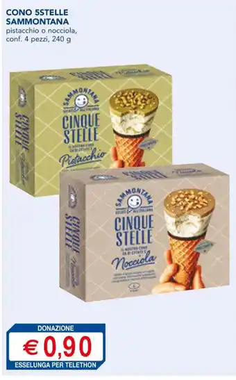 Esselunga CONO 5STELLE CONO 5STELLE SAMMONTANA pistacchio o nocciola, conf. 4 pezzi, 240 g 4 pezzi, 240 g offerta