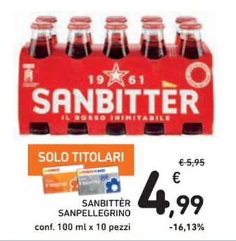 Spazio Conad SANBITTER SANPELLEGRINO conf. 100 ml x 10 pezzi offerta