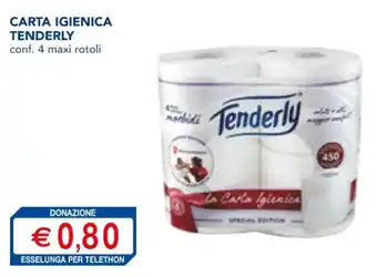 Esselunga CARTA IGIENICA TENDERLY conf. 4 maxi rotoli offerta