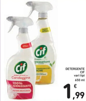 Spazio Conad DETERGENTE CIF vari tipi 650 ml offerta