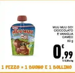 Conad City Cameo muu muu go! cioccolato e vaniglia offerta
