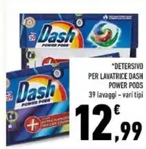 Conad Dash detersivo per lavatrice power pods offerta