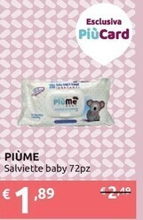 Ipersoap Piume salviette baby offerta