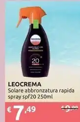 Ipersoap Leocrema solare abbronzatura rapida spray spf20 offerta