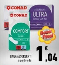 Conad Conad linea assorbenti offerta