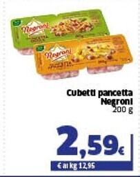 Ok Sigma Negroni cubetti pancetta offerta