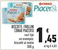 Conad Conad biscotti offerta