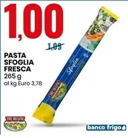 Eurospin Tre mulini pasta sfoglia fresca offerta