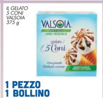 Spazio Conad IL GELATO 5 CONI VALSOIA 375 g offerta