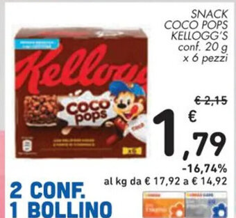 Spazio Conad SNACK COCO POPS KELLOGG'S conf. 20 g x 6 pezzi offerta