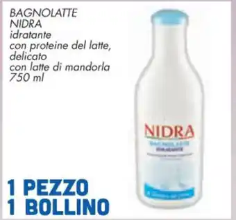 Spazio Conad BAGNOLATTE NIDRA idratante con proteine del latte, delicato con latte di mandorla 750 ml offerta