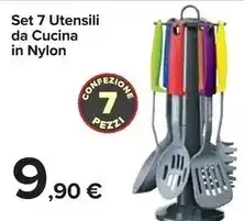 Set 7 utensili da cucina in nylon