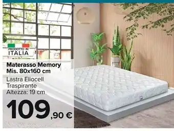 Materasso memory mis . 80x160 cm