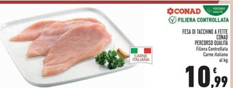 Conad Conad fesa di tacchino a fette offerta