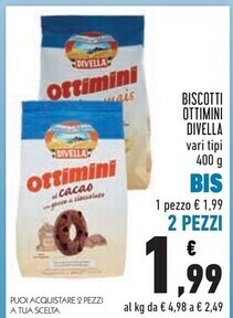 Conad Divella biscotti ottimini offerta