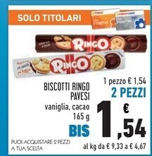 Conad Pavesi biscotti ringo offerta