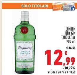 Conad Superstore Tanqueray london dry gin offerta