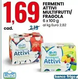 Eurospin Land fermenti attivi multifrutti/fragola offerta