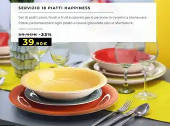 Servizio 18 piatti happiness