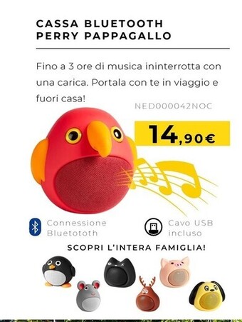 Cassa bluetooth perry pappagallo