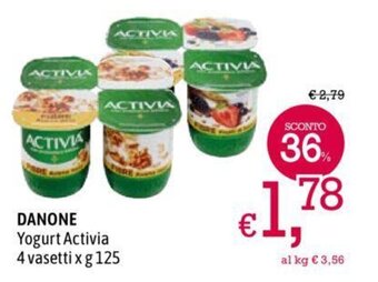 A&O DANONE Yogurt Activia 4 vasetti x g 125 offerta