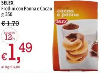 SELEX Frollini con Panna e Cacao g 350