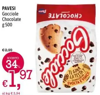 A&O PAVESI Gocciole Chocolate g 500 offerta