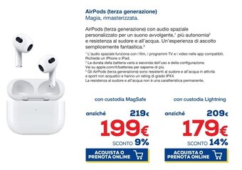 Euronics AirPods (terza generazione) con custodia MagSafe offerta