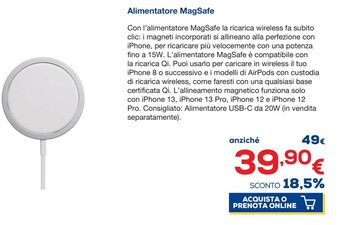 Euronics Alimentatore MagSafe offerta