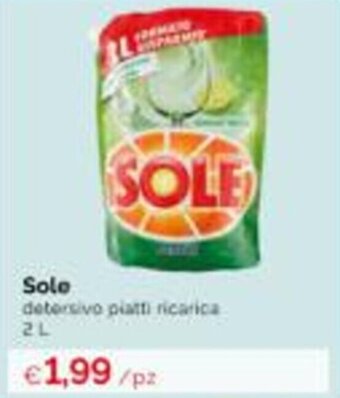 Prodet SOLE detersivo piatti ricarica 2L offerta