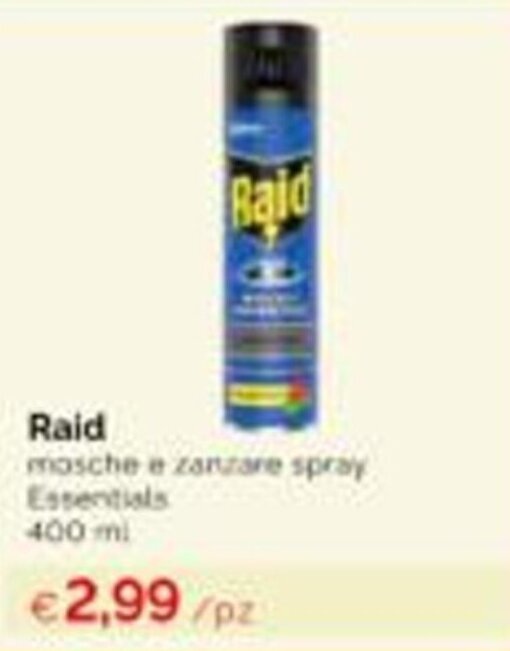 Prodet Raid mosche e zanzare spray Essentials 400 ml offerta