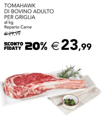 Esselunga TOMAHAWK DI BOVINO ADULTO PER GRIGLIA offerta