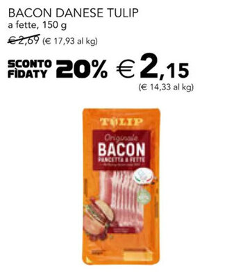 BACON DANESE TULIP a fette, 150 g