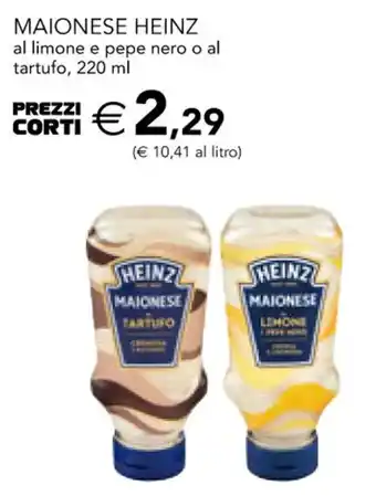 Esselunga MAIONESE HEINZ al limone e pepe nero o al tartufo, 220 ml offerta