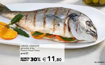 Esselunga ORATA GRANDE già pulita, al kg offerta
