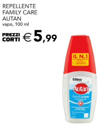 Esselunga REPELLENTE FAMILY CARE AUTAN vapo, 100 ml offerta