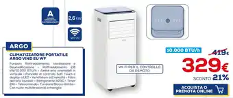 Euronics ARGO CLIMATIZZATORE PORTATILE ARGO VIND EU WF offerta