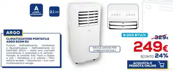 Euronics ARGO CLIMATIZZATORE PORTATILE ARGO EGON EU offerta