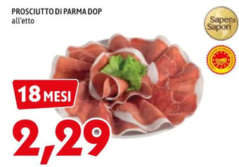 MEGA PROSCIUTTO DI PARMA DOP all'etto offerta