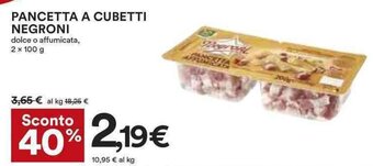 PANCETTA A CUBETTI NEGRONI 2 x 100 g