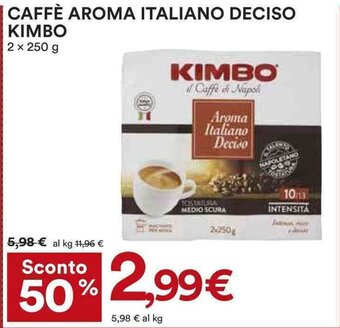 Coop CAFFÈ AROMA ITALIANO DECISO KIMBO 2 x 250 g offerta