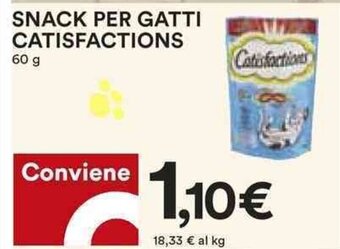 Coop SNACK PER GATTI CATISFACTIONS 60 g offerta
