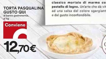 Coop TORTA PASQUALINA GUSTO QUI offerta