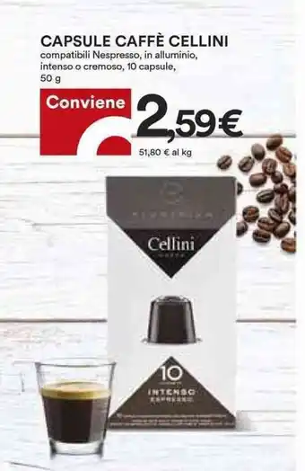 Coop CAPSULE CAFFÈ CELLINI 50 g offerta