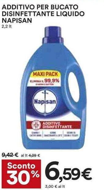 Coop ADDITIVO PER BUCATO DISINFETTANTE LIQUIDO NAPISAN 2,2 lt offerta