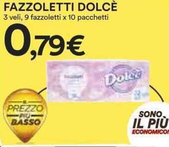 Coop FAZZOLETTI DOLCÈ 3 veli, 9 fazzoletti x 10 pacchetti offerta