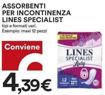 ASSORBENTI PER INCONTINENZA LINES SPECIALIST