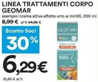 Coop LINEA TRATTAMENTI CORPO GEOMAR 200 ml offerta